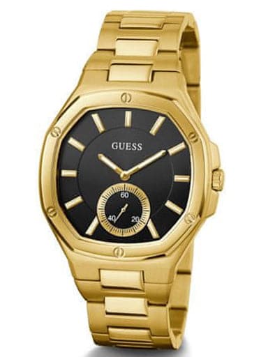 Guess Gold Tone Case Gold Tone Stainless Steel Watch Gw0310L2