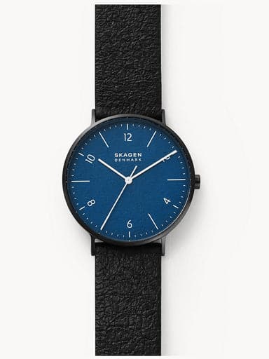 Skagen Aaren Naturals Three-Hand Black Strap Made With Mulberry Watch Skw6727