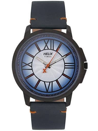 HELIX Trendy Bicolour Dial Leather Strap Watch TW027HG20 - Kamal Watch Company