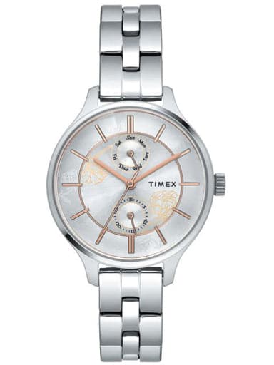 Timex Analog Silver Dial Women'S Watch Twel14800