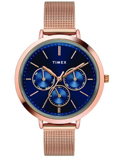 Timex Star Dust Multifunction Analog Blue Dial Women'S Watch Twel14502