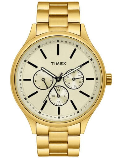 TIMEX MEN'S CHAMPAGNE DIAL WATCH TWEG18415 - Kamal Watch Company