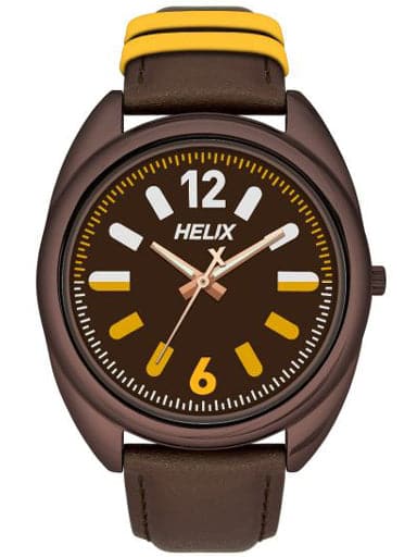 HELIX Trendy 45mm Leather Strap Watch TW038HG02 - Kamal Watch Company