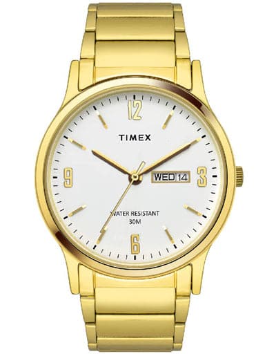 Timex Mens White Dial Watch Tw000R435