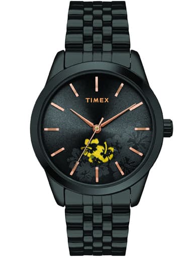 TIMEX FLORAL FASHION – WITH SKELETAL CUT OUT IN DIAL TWEL13112 - Kamal Watch Company