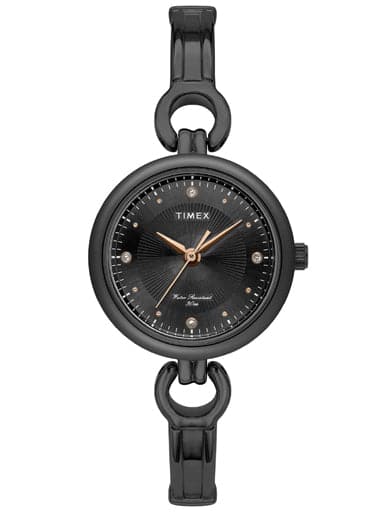 TIMEX ANALOG BLACK DIAL WOMEN'S WATCH TWEL11426 - Kamal Watch Company