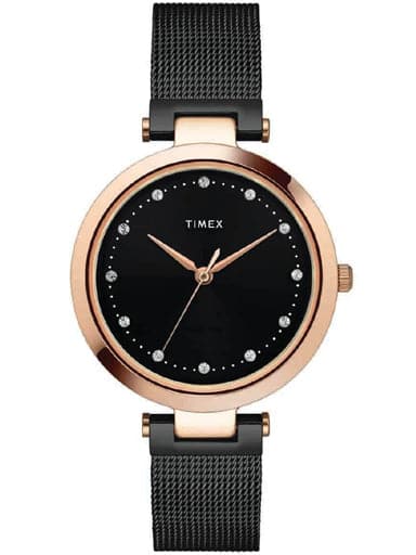 TIMEX PREMIUM BLACK DIAL WATCH TWEL11826 - Kamal Watch Company