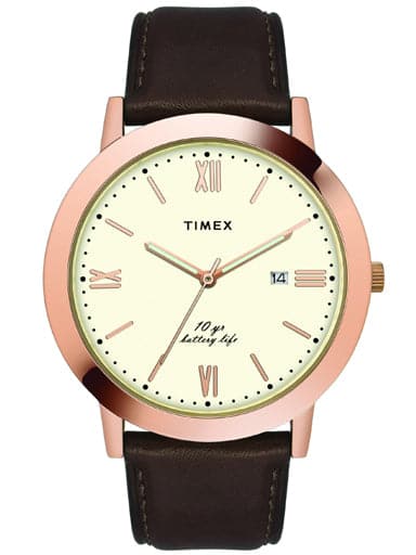 Timex Analog Beige Dial Men'S Watch Tweg17807