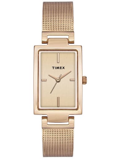 Timex Analog Rose Gold Dial Women'S Twel11309