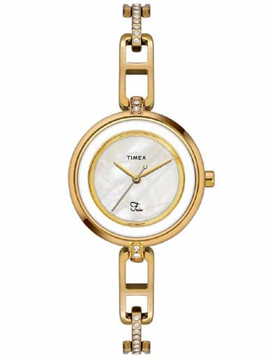 Timex Fria Analog Off White Dial Women'S Watch Twel15401