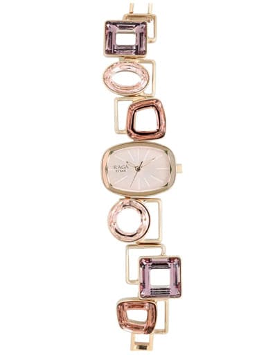 Titan Celeste From Raga Facets Pink Dial Women'S Watch Np95118Wm02