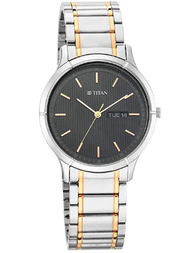 Titan Lagan - Black Dial Metal Strap Np1775Km01