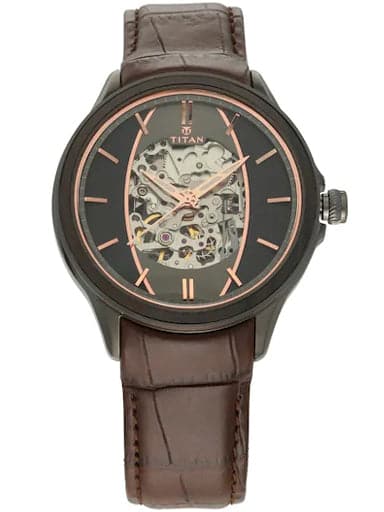 Titan Maritime - Skeletal Automatic Watch Crafted With Authentic African Blackwood Nn1793Kl01