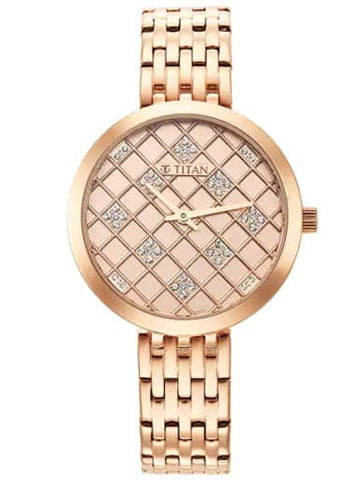 TITAN Purple Unending Beauty Rose Gold Dial Analog Watch 95163WM01 - Kamal Watch Company