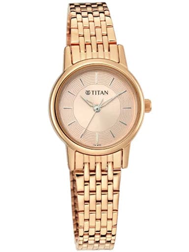 Titan Rose Gold Dial Analog Watch Np2593Wm02