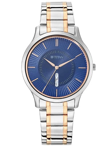 TITAN Lagan - Blue Dial Metal Strap NP1845KM01 - Kamal Watch Company