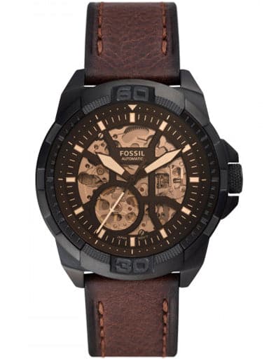 FOSSIL Bronson Automatic Brown Leather Watch ME3219 - Kamal Watch Company