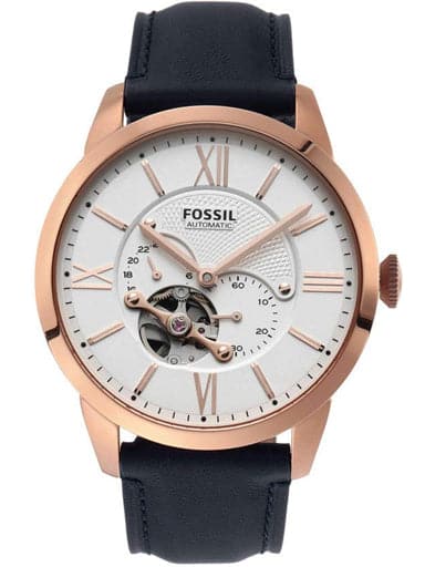 Fossil Townsman Automatic Navy Leather Watch ME3171I - Kamal Watch Company