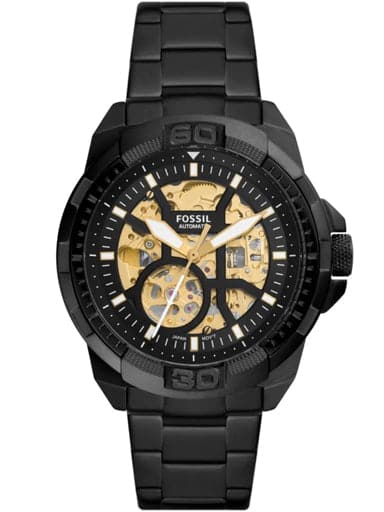 FOSSIL Bronson Automatic Black Stainless Steel Watch ME3217 - Kamal Watch Company