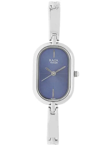 Titan Raga Viva Blue Dial Metal Strap Women'S Watch Np2577Sm01