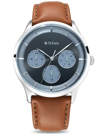 Titan Black Dial With Stainless Steel Case Np90125Sl01