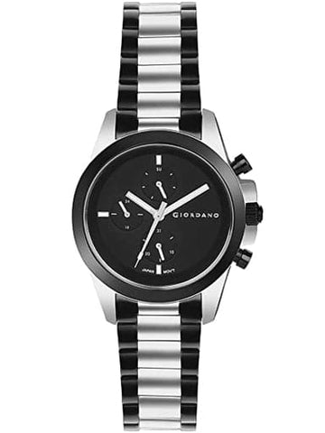 Giordano Mens Black Dial Metallic Chronograph Watch GD-1065-22 - Kamal Watch Company