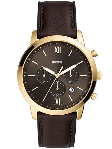 Fossil Neutra Chronograph Brown Leather Watch Fs5763