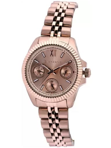 Giordano Multifunction Rose Gold Dial Women'S Watch Gd-2032-11