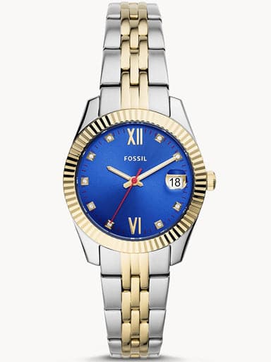 Fossil Scarlette Mini Three-Hand Date Two-Tone Stainless Steel Watch Es4899