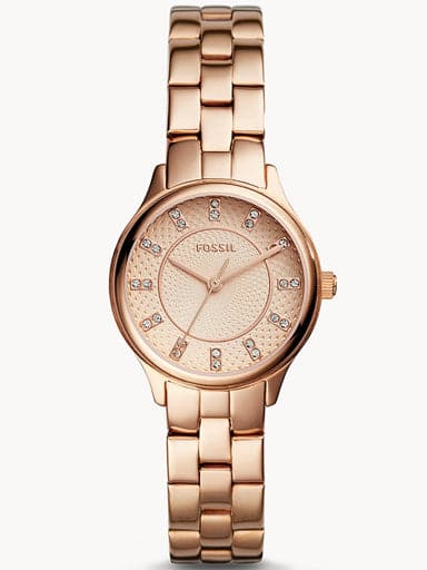 Fossil Modern Sophisticate Three-Hand Rose Gold-Tone Stainless Steel Watch Bq1571