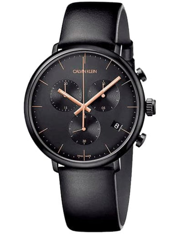 CALVIN KLEIN Highno Chronograph Quartz Black Dial Men's Watch K8M274CB - Kamal Watch Company