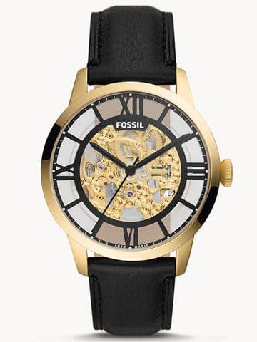 Fossil Townsman Automatic Black Eco Leather Watch ME3210 - Kamal Watch Company