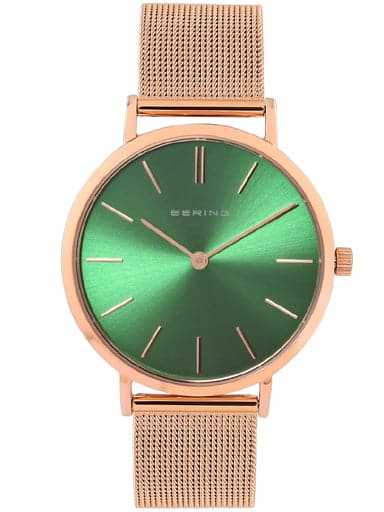 Bering Green Analogue Women’S Watch 14134-368