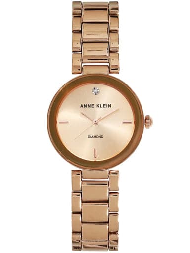 Anne Klein Rose Gold Dial Two Toned Ceramic Strap Watch Ak1362Rgrg