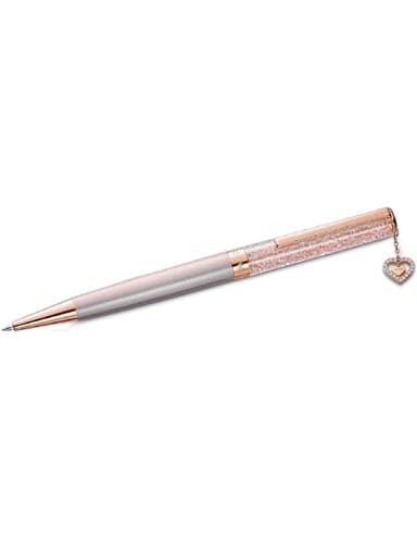 Swarovski Crystalline Ballpoint Pen Heart, Pink, Rose Gold-Tone Plated Sw5527536