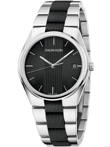 CALVIN KLEIN Contra Quartz Black Dial Men's Watch K9E211B1 - Kamal Watch Company