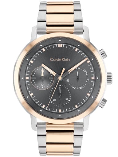 Calvin Klein Two-Tone Steel Grey Dial Men's Multi-function Watch 25200064 - Kamal Watch Company