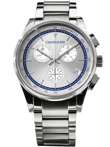 CALVIN KLEIN Completion Chronograph Quartz Silver Dial Men's Watch KAM27146 - Kamal Watch Company