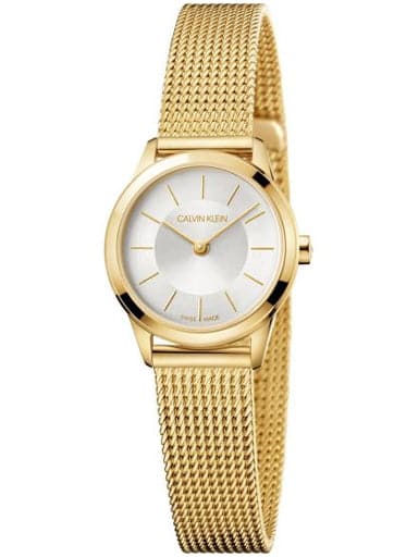 Calvin Klein Minimal Quartz Silver Dial Ladies Watch K3M23526