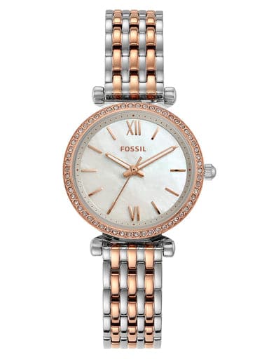 Fossil Carlie Mini Mother of Pearl Dial Two-tone Ladies Watch ES4649 - Kamal Watch Company