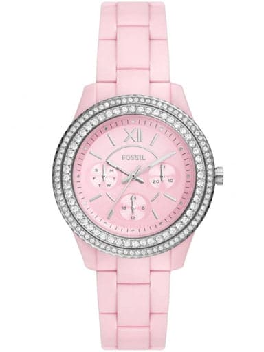 Fossil Stella Multifunction Pink Castor Oil Watch Es5153