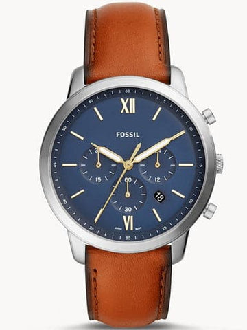 FOSSIL Neutra Chronograph Brown Leather Watch FS5453 - Kamal Watch Company