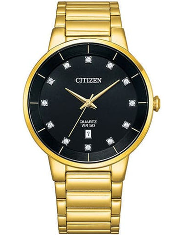 CITIZEN QUARTZ GENTS WATCH BLACK DIAL BI5019-54E - Kamal Watch Company