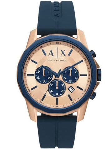 Armani Exchange Chronograph Blue Silicone Watch AX1730I - Kamal Watch Company