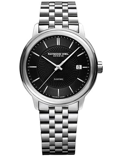 Raymond Weil Maestro Men'S Automatic Black Dial Silver Strap Date Watch