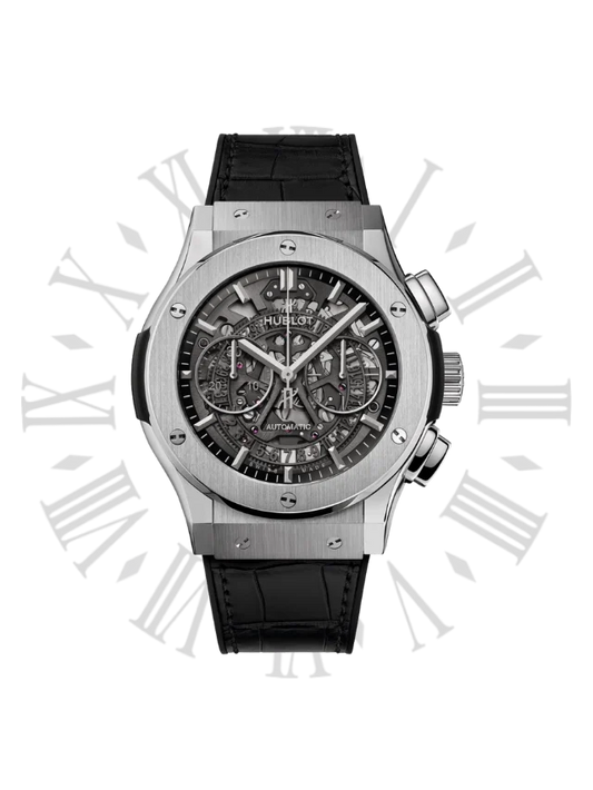 HUBLOT 525.NX.0170.LR – CLASSIC FUSION AEROFUSION TITANIUM AUTOMATIC SKELETON DIAL MEN’S WATCH