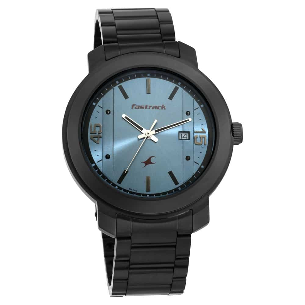 BLUE DIAL STAINLESS STEEL STRAP WATCH - Kamal Watch Company