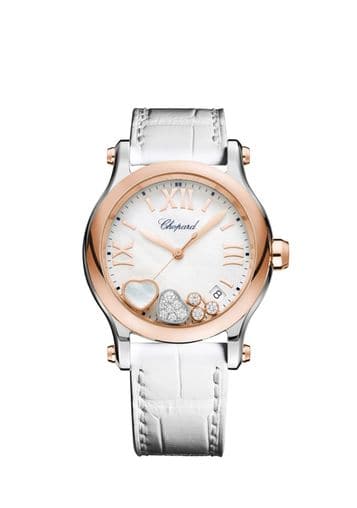 Chopard Happy Sport Stainlees steel and Ethical Rose Gold & Diamonds Ladies Watch, 278582-6009 - Kamal Watch Company