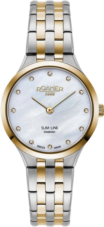 ROAMER Slim Line Diamond Swiss Made Watch for Women 512847478920 - Kamal Watch Company