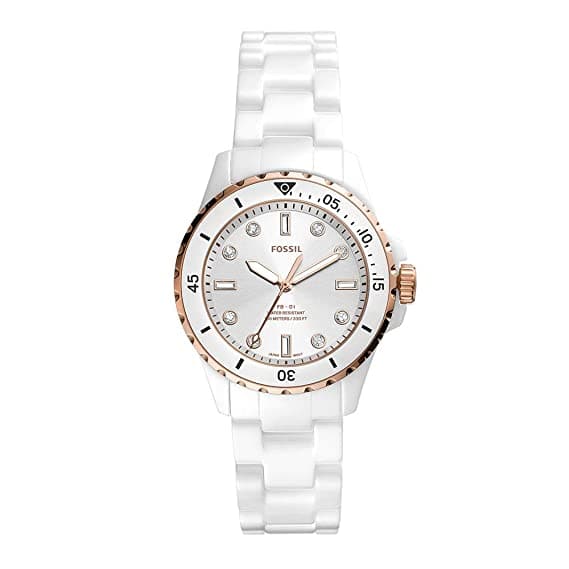 Fossil Fb-01 Three-Hand White Ceramic Watch